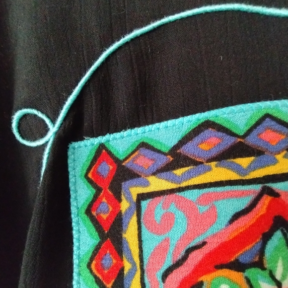 Vintage 80's abstract art Ballero Jacke by Carol Little - Picture 5 of 6